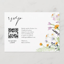 Information om Wildblommor OSA Bröllop QR CODE på Tilläggskort