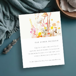 Information om Wildblomsmyshroom Fall Botanical Br Tilläggskort
