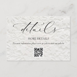 Information om Winter Elegant bröllop Tilläggskort