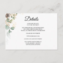 Information om Winter Guld Blommigt-hölje Tilläggskort