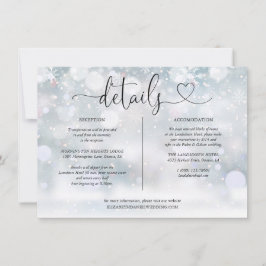 Information om Winter Snöflingor Heart-skript Inbjudningar