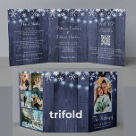 Information om Winter-strålande multifoto QR-OSA b<br><div class="desc">Chicens budget för snyggten under vintern i bröllop, allt i en trefaldig inbjudan till fotokollage med skanning QR CODE till onlinens OSA och uppgifter om mörken vid midnatt, marin dagslast i snöflingor och med trådar i gräns och i skena på ljus. * Inbjudan är lämplig för den moderna eleganten land...</div>