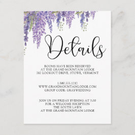 Information om Wisteria träd pastel Bröllop Tilläggskort