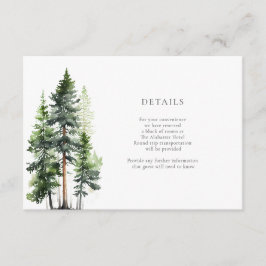 Information om Woodland Forest Grönt Gräs Bröllop Tilläggskort
