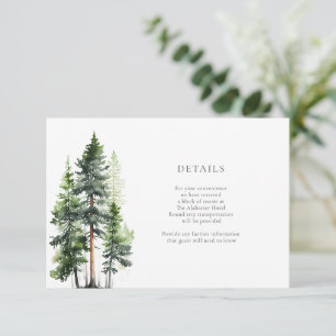 Information om Woodland Forest Grönt Gräs Bröllop Tilläggskort