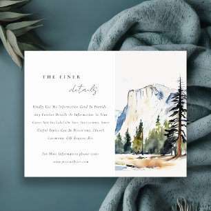 Information om Yosemite National Park Watercolor B Tilläggskort