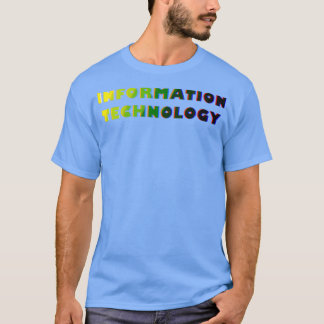 Information Technology Degree ShinyGlitchy-text T Shirt
