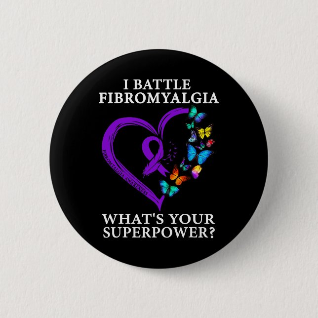 Information Warrior Support Lila Ribbon Knapp (Framsida)