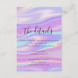 Informationsbilaga Bröllop Holografisk Tilläggskort