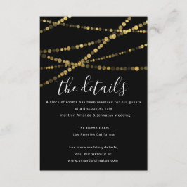 Informationsbilaga Bröllopsdetaljer Guld Tilläggskort
