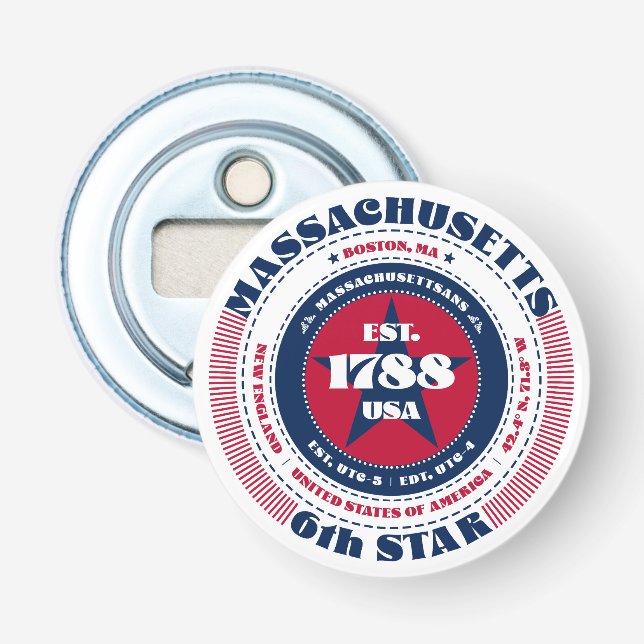 Informationscirkulär för Massachusetts-tillstånd Flasköppnare (Framsidan)