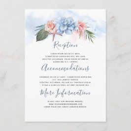 Informationsgäst för Dusty Blue Beach Wedding Tilläggskort