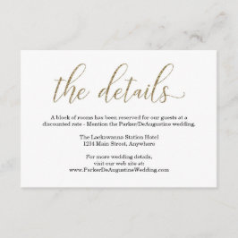 Informationshöljet Guld Glitter Tilläggskort