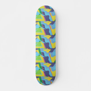 Informationshuvudled Färgglad Skateboarddäck Mini Skateboard Bräda 18,5 Cm