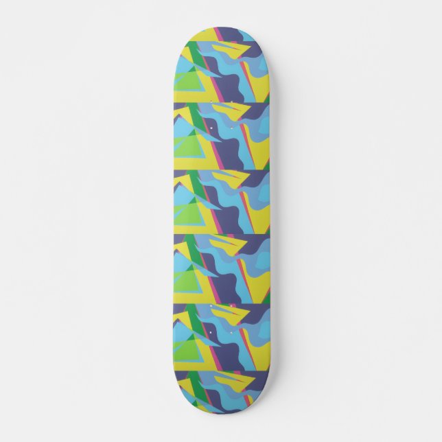 Informationshuvudled Färgglad Skateboarddäck Mini Skateboard Bräda 18,5 Cm (Framsida)