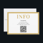 INFORMATIONSINFOGA modern QR-kod för svart guld Inbjudningar<br><div class="desc">med kat massard >> www.simplysweetPAPERIE.com <<< En enkel design för dina PARTY-CARDS - för att matcha dina huvudinbjudningar. Kärlek, men jag skulle vilja se vissa förändringar - ett annat färg-system, produkt, tillsätt ett foto eller anpassat för ett annat tillfälle - ingen oro bara kontakta mig, KAT@SIMPLYSWEETPAPERIE.COM jag är lycklig för...</div>