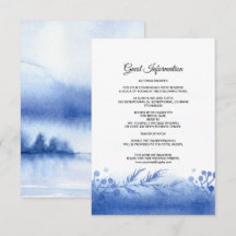 Informationskort för blåskärmsliggande Bröllop