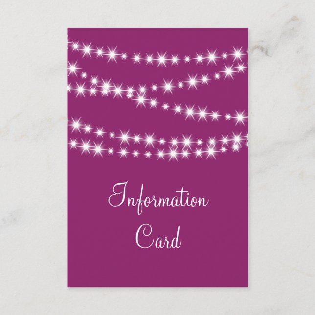 Informationskort för Blinkande Ljus (magenta) Tilläggskort (Framsida)