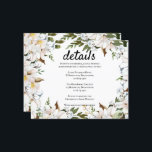 Informationskort för budget/Elegant bröllop. Inbju<br><div class="desc">Detaljkort för information om elegant för vattenfärgen blommigt ram budget Bröllop. Din händelseinformation kan anpassas i valfri färg eller storlek teckensnitt. Ett enkelt och bekvämt sätt att tillfredsställa dig själv och dina gäster i bröllop!</div>