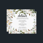 Informationskort för budget/Elegant bröllop. Inbju<br><div class="desc">Detaljkort för information om elegant för vattenfärgen blommigt ram budget Bröllop. Din händelseinformation kan anpassas i valfri färg eller storlek teckensnitt. Ett enkelt och bekvämt sätt att tillfredsställa dig själv och dina gäster i bröllop!</div>