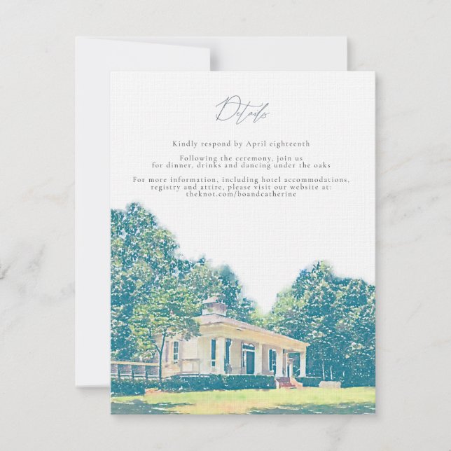 Informationskort för Catherine & Bo Inbjudningar (Framsida)