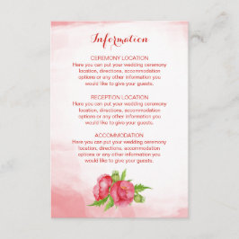 Informationskort för diskettenhet i Bröllop Tilläggskort