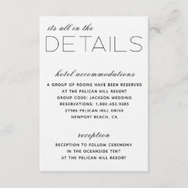 Informationskort för elegant Initialer Tilläggskort