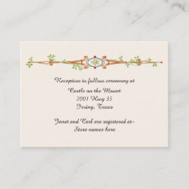 Informationskort för Fairy Tale Ivory Bröllop Tilläggskort