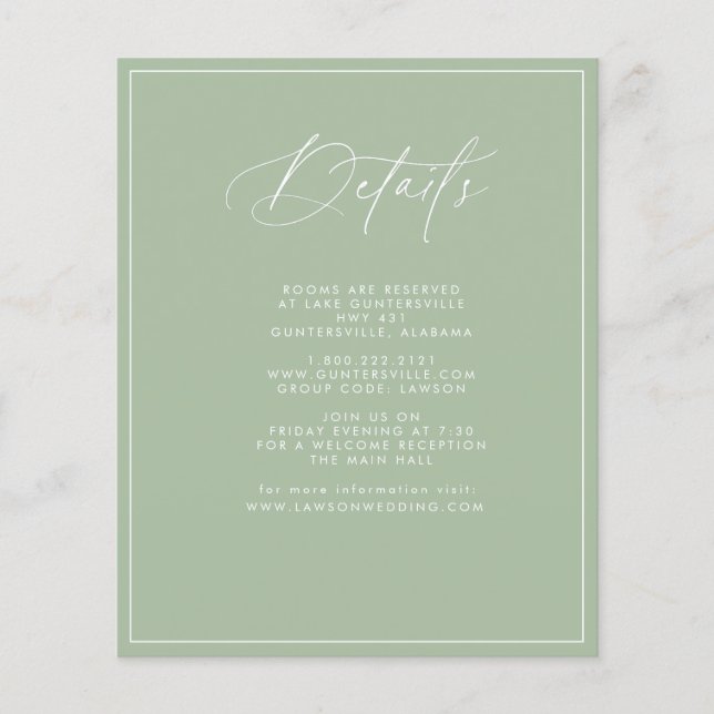 Informationskort för Grönt av budgetsaldo Flygblad (Framsidan)