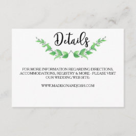 Informationskort för grönt Löv Tilläggskort