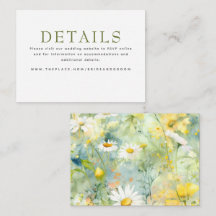 Informationskort för information med Wildblommor