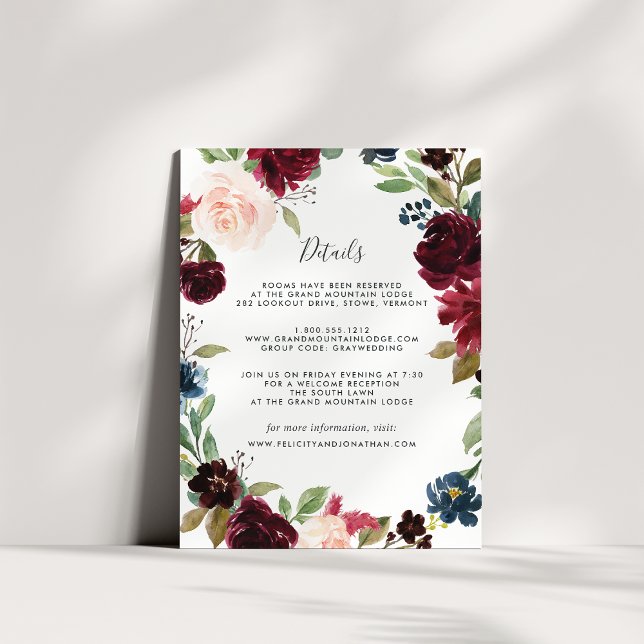 Informationskort för radiant Bloom Guest Tilläggskort (Skapare uppladdad)