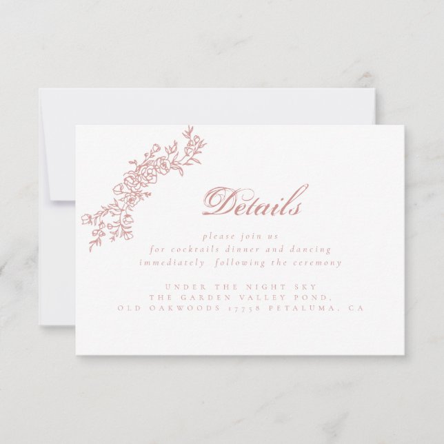 Informationskort för  Rosa, informationsinformatio Inbjudningar (Framsida)