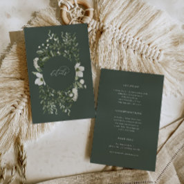 Informationskort för Sage Garden-bröllopsinformati Inbjudningar
