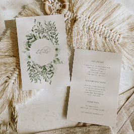 Informationskort för Sage Garden-bröllopsinformati Inbjudningar