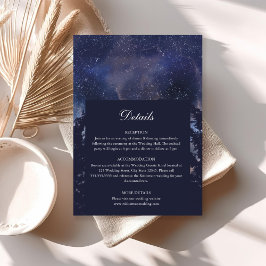 Informationskort för Starry Night Forest Bröllop Inbjudningar