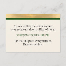 Informationskort för vinterbröllop tilläggskort