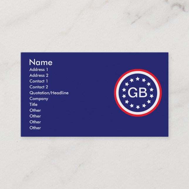 Informationskort Visitkort (Framsida)