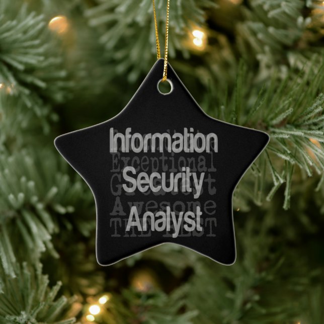 Informationssäkerhetsanalytiker Extraordinaire Julgransprydnad Keramik (Träd)