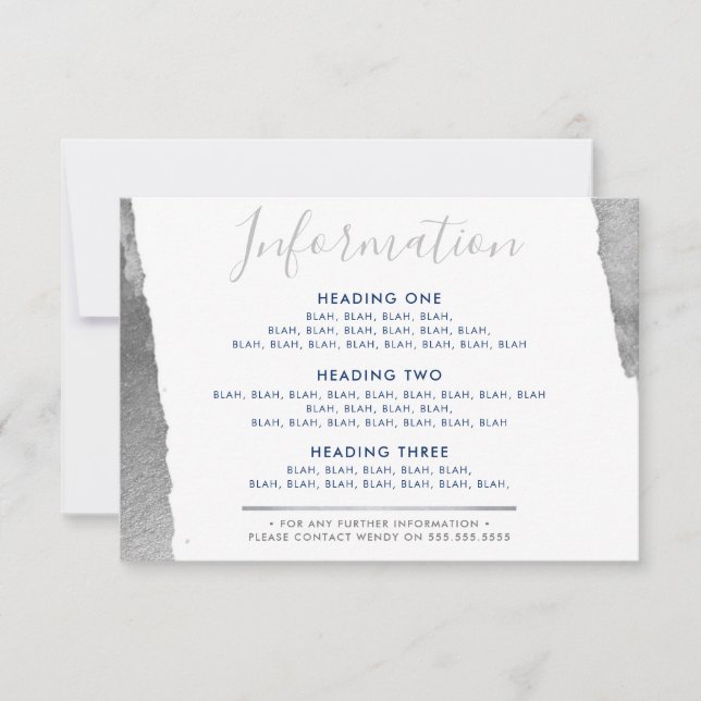 INFORMATIONSSTÄNGNING: modern lyxguldguldguldad si Tack Kort (Framsida)