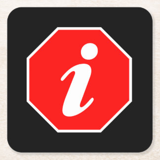 Informationsstopp Underlägg Papper Kvadrat