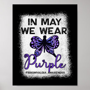 Informationstanke i Fibro i maj Bära Lila Butt Poster