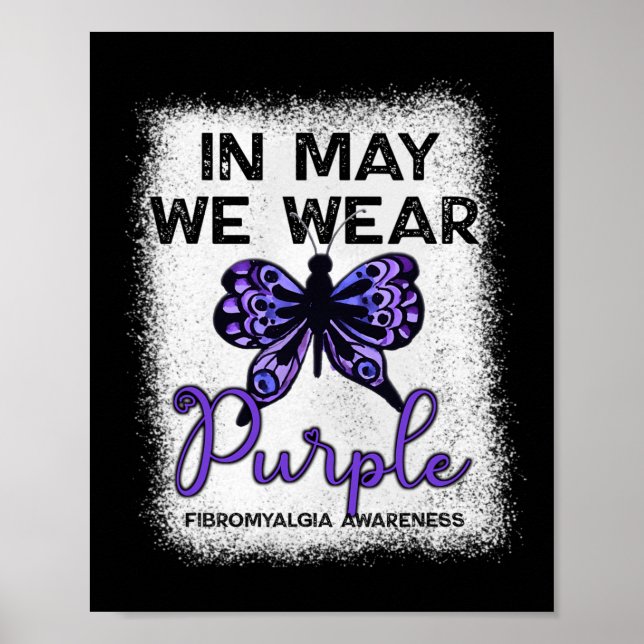 Informationstanke i Fibro i maj Bära Lila Butt Poster (Framsidan)