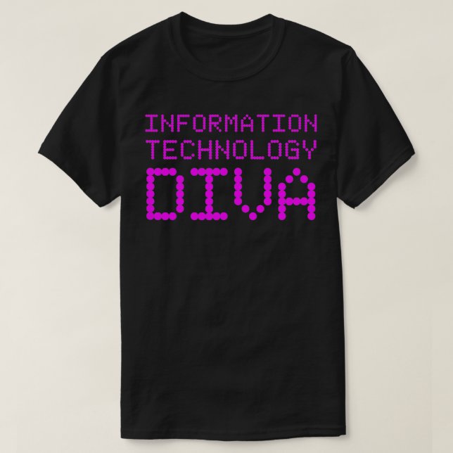 Informationsteknik Diva Female IT Worker Woman T Shirt (Design framsida)