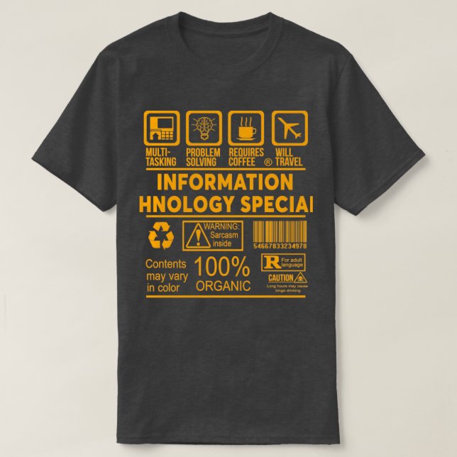 INFORMATIONSTEKNIK SPECIALIST NICE DESIGN 2017 T SHIRT (Design framsida)