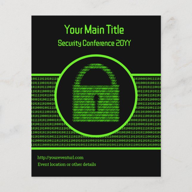 Informationstrygghet och IT-informationshändelse Flygblad (Framsidan)