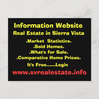 Informationswebbplats, Real Gods i Sierra Vist.. Vykort