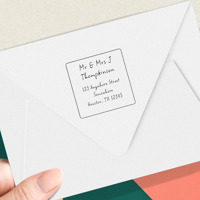 Informell Adress-ruta för skriptreturrad Namn Självfärgande Stämpel (Skapare uppladdad)