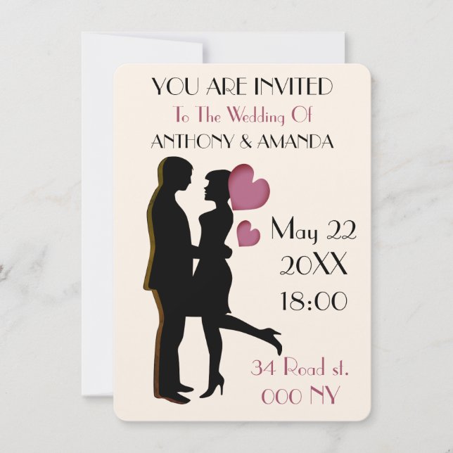 Informell avslappnad unik och originell inbjudningar (Framsida)