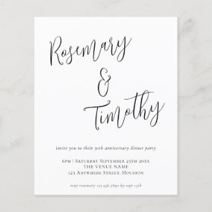 Informell Bröllop-minnesdag för budgetfel